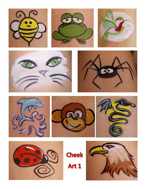 Easy Simple Quick Face Painting Sheets Printable