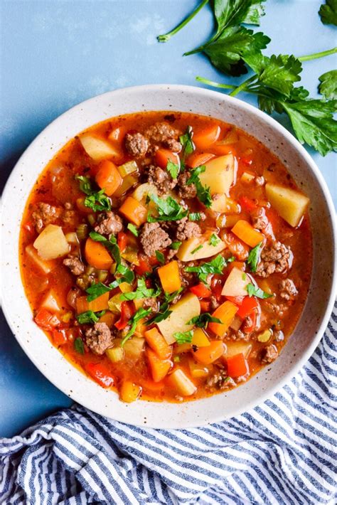 easy slow cooker hamburger soup