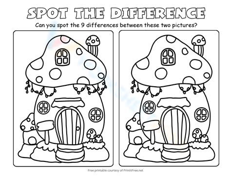 Easy Spot The Difference Printable