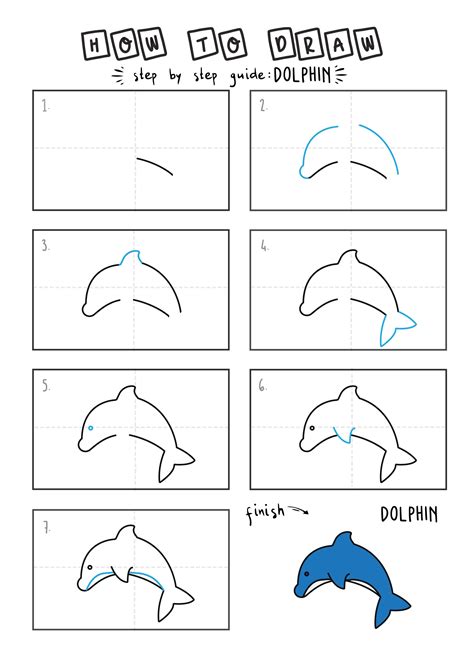 Dolphin Drawing Step By Step Easy delantalesybanderines