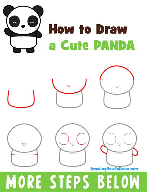 Cute Panda Drawing Step By Step at Free