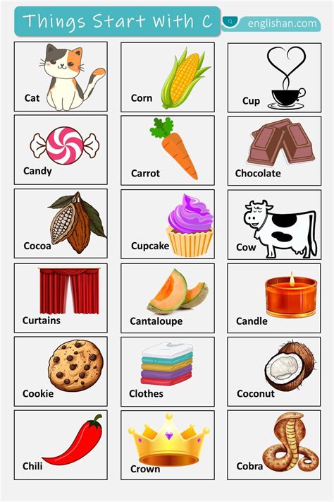 Easy Things That Start With C
