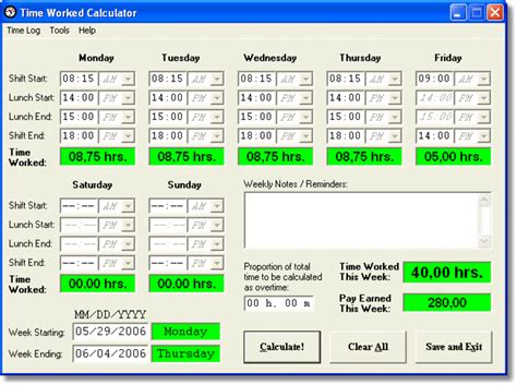 easy time calculator for work