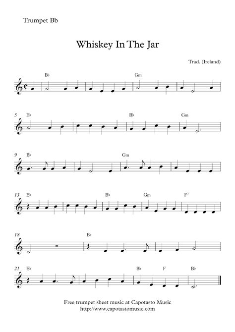 easy trumpet sheet music free printable