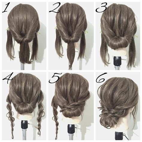 Perfect Easy Updo Hairstyles For Medium Hair Step By Step For Long Hair