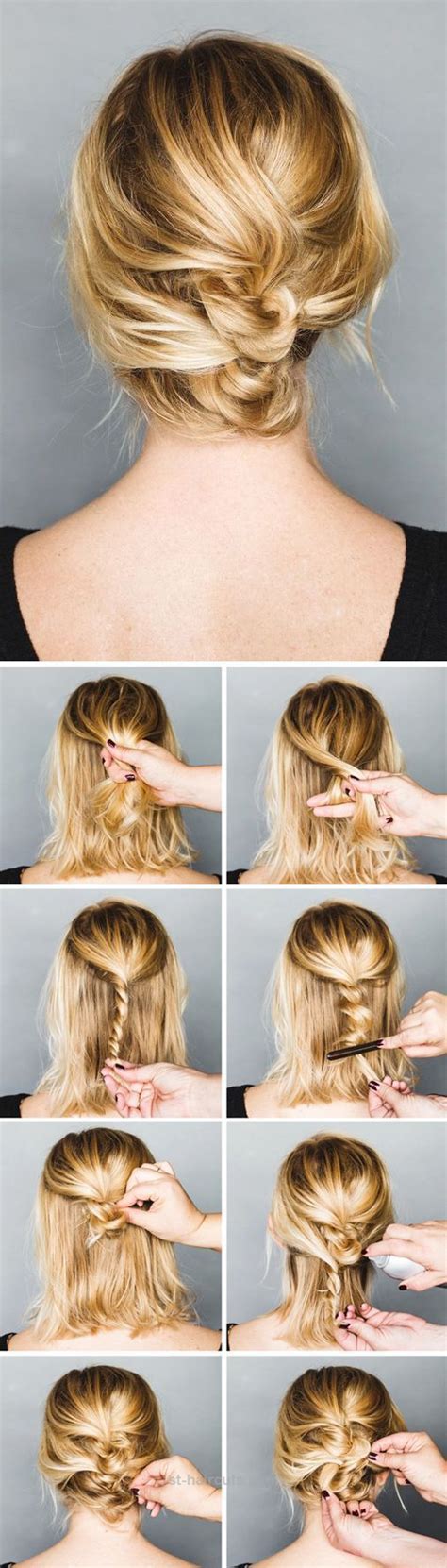The Easy Updos For Short Hair To Do Yourself Step By Step For Hair Ideas