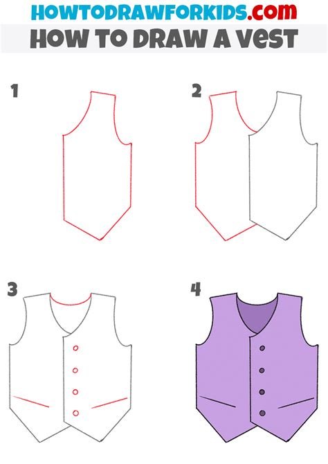 Easy Vest Drawing
