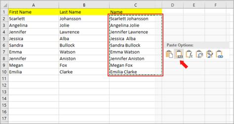 easy way to combine first and last name in excel