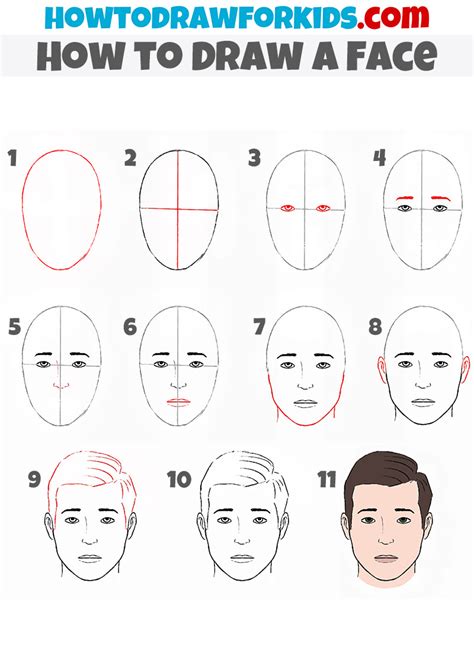 easy way to draw a human face