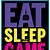 eat sleep game repeat poster