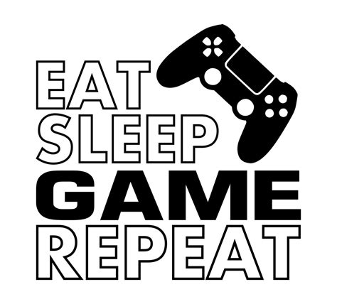 Eat Sleep Game Repeat SVG Cut File Etsy Australia