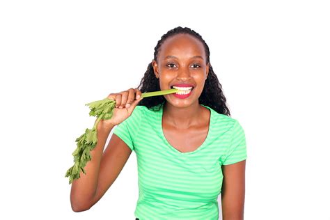 Eating Celery And Cucumbers