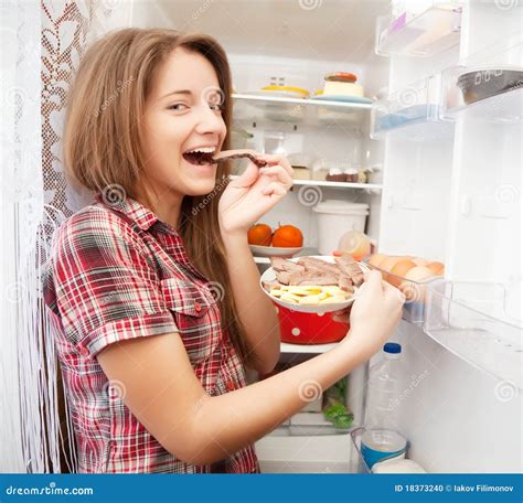 Eating Cold Meat From Fridge