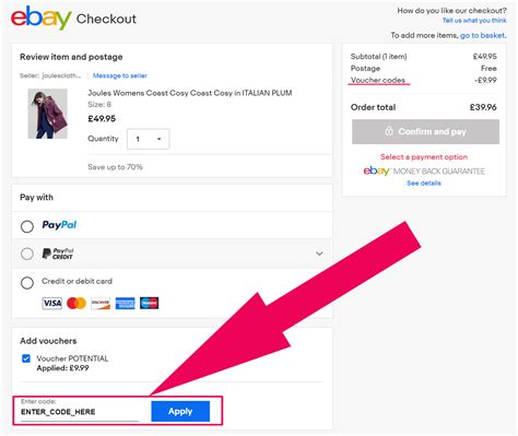 ebay $10 off when using app voucher