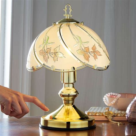 Set of 2 Chrome Mosaic Touch Table Lamp Bedside Lights White Shades