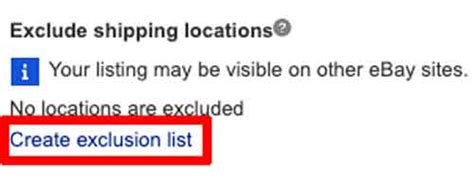Ebay Exclusion List