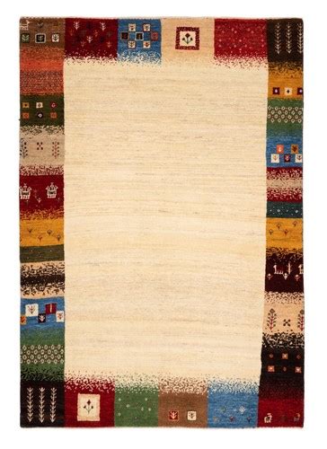 Teppich Handgewebt Gabbeh Hochwertig 100 Wolle Meliert Kariert