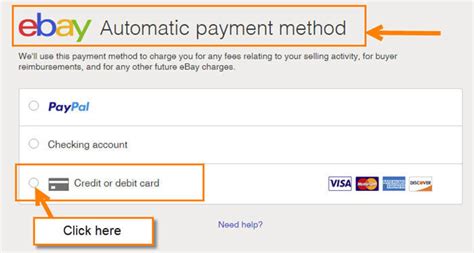 Ebay Payment Method Update