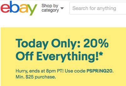 ebay promo code canada