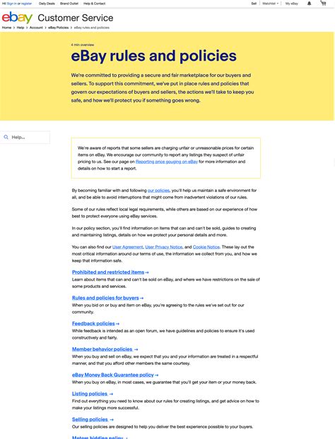 Ebay Rules And Policies