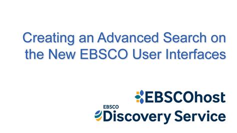 Ebscohost/Eds Screen