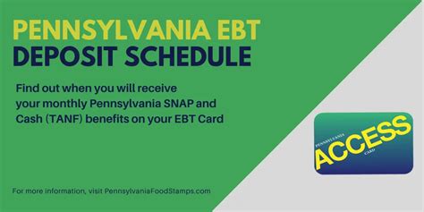 EBT PA Payment Schedule: Get Your Benefits on Time