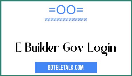 ebuilder government login