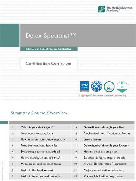 eccentric Of Detox curriculum