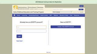 ecetp online training login