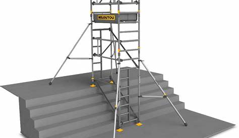 Echafaudage Escalier Kiloutou Location Aluminium Pliable éléments Solidaires