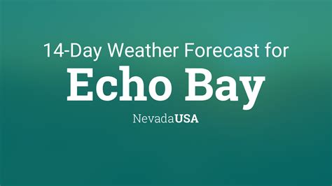 Echo Bay Nevada Weather