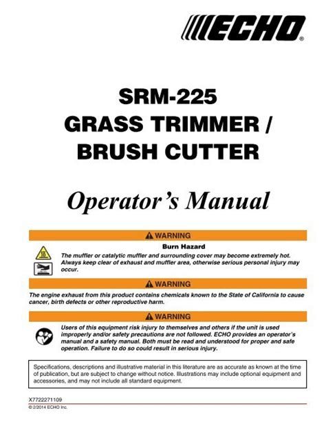 Echo SRM225 SB Echo String Trimmer (SN S79312001001 S79312999999