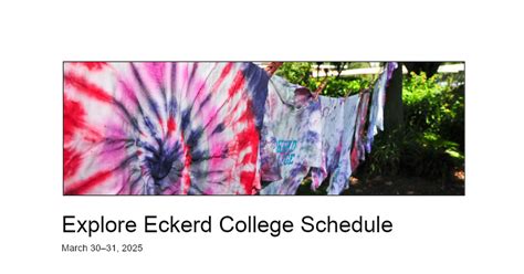 eckerd college schedule
