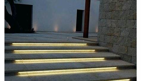 Eclairage Led Contremarche Escalier Exterieur Rénovation D'un Ancien Avec Nouvelles Marche En
