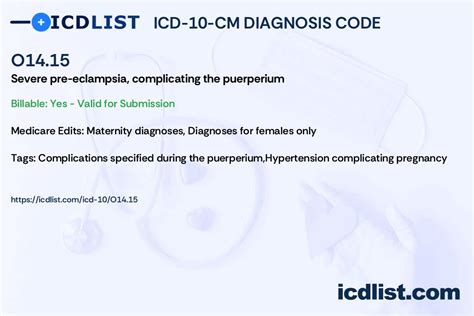 Eclampsia In The Puerperium Is Reported With Code