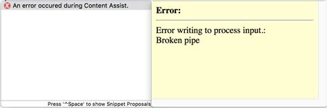 Eclipse Autocomplete Error