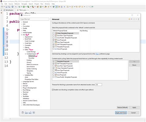 Eclipse Autocomplete Issue