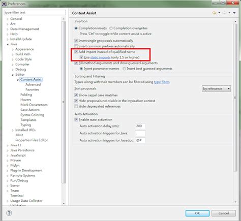 Eclipse Autocomplete Static Imports