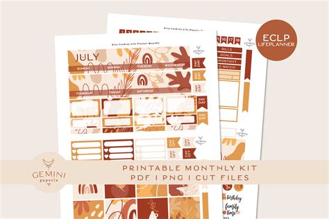 Eclp Monthly Kit Printable