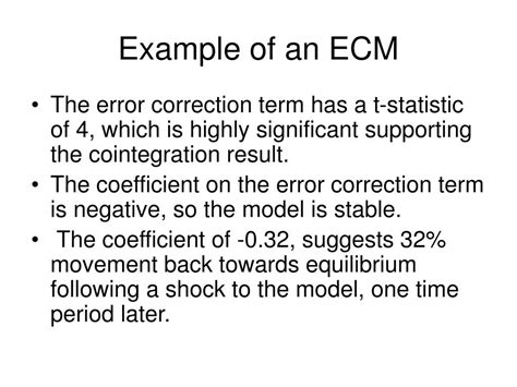 Ecm Model Example