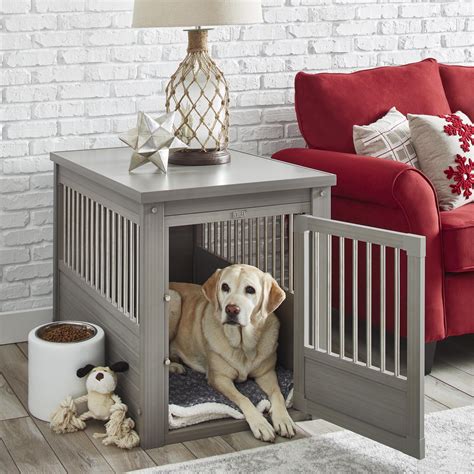 ecoflex dog crate end table grey large