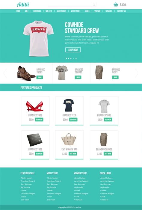 Ecommerce Website Template Psd Free Download