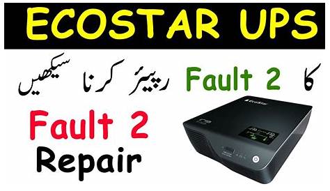 Ecostar Ups Fault ECOSTAR UPS Inverter ESM600U 480 Watts Check Online Price