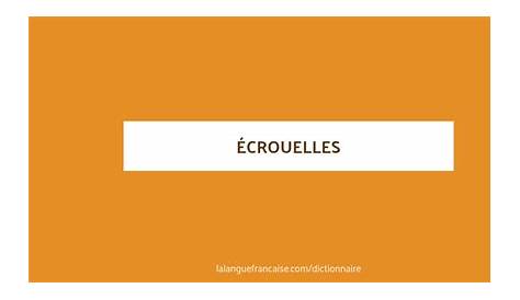 Ecrouelles Signification Lampourdes Dictionnaire Des Sciences Animales