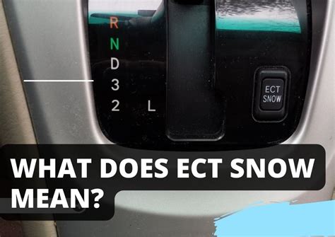 What does Lexus ECT Snow Do? (Explained) Infinity Car Tips