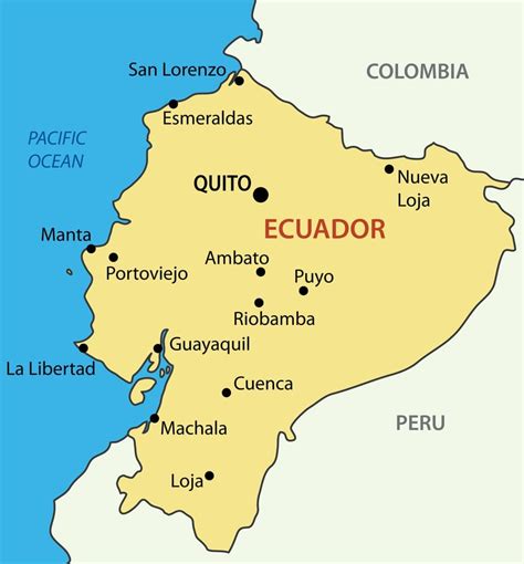 Ecuador Karte Rundreise durch Ecuador mit PALO TRAVEL / Karte von