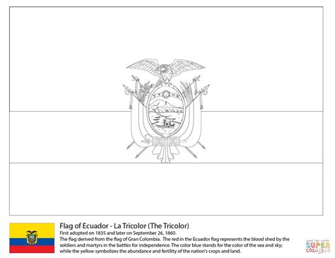 ecuador flag coloring page