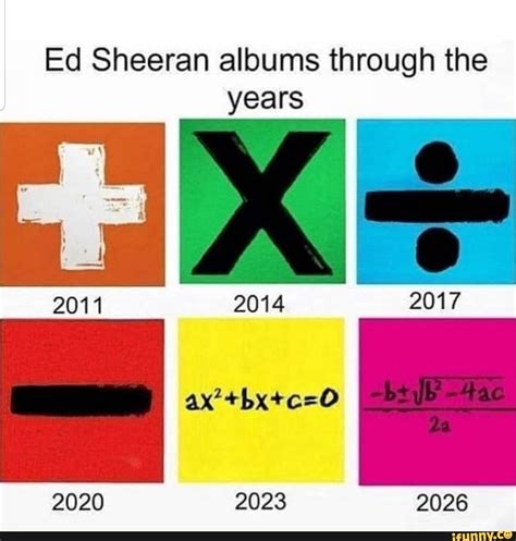 ed sheeran albums meme