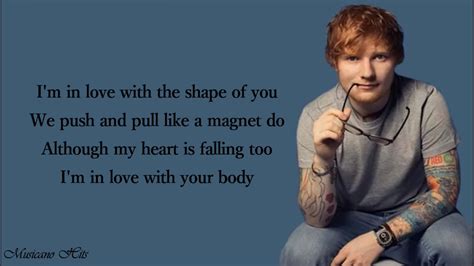 ed sheeran shape of you lyrics quiz