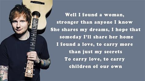 ed sheeran song lyrics